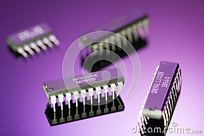 Integrated circuits Stock Photo