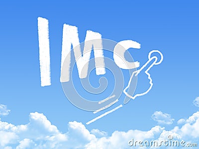Integrated marketing communication message cloud shape Stock Photo