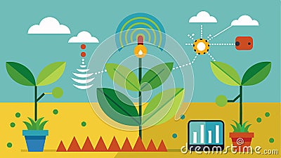 By integrating soil moisture data with other environmental factors precision sensors can help farmers predict potential Vector Illustration