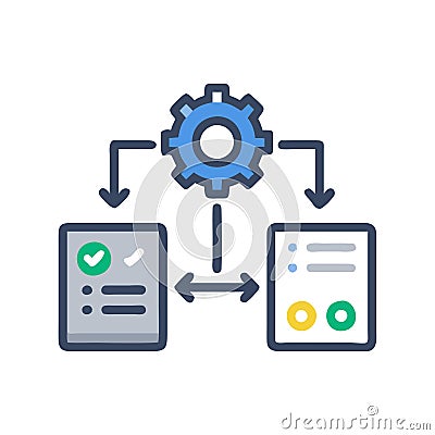 Integration Testing Icon for Software Development Vector Illustration