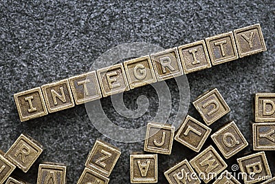 Integrity blocks Stock Photo