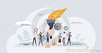 Integrity and high business ethics or principles strategy tiny person concept Vector Illustration