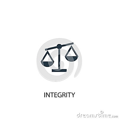 Integrity icon. Simple element Vector Illustration