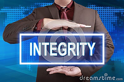 Integrity, Motivational Words Quotes Concept Stock Photo