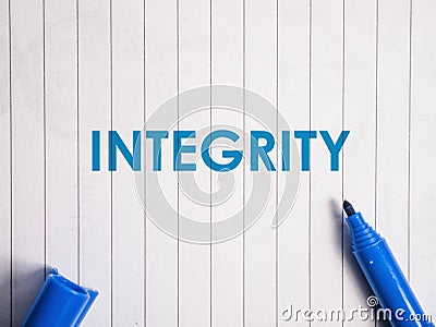 Integrity, Motivational Words Quotes Concept Stock Photo