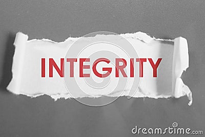 Integrity, Motivational Words Quotes Concept Stock Photo