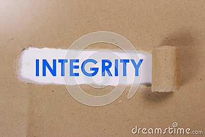 Integrity, Motivational Words Quotes Concept Stock Photo