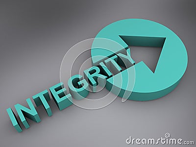 Integrity sign Cartoon Illustration