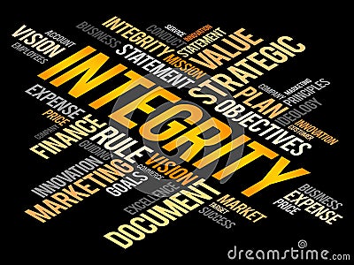 Integrity word cloud Stock Photo