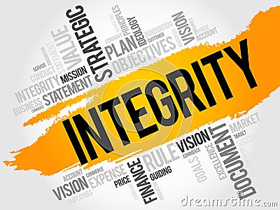 Integrity word cloud Stock Photo