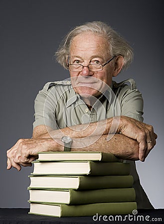 Intellectual Mature Man Stock Photo