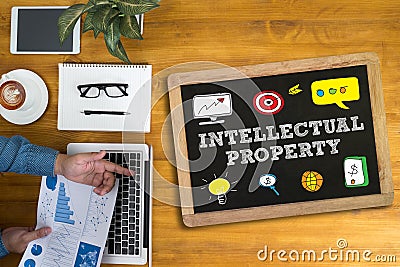 INTELLECTUAL PROPERTY Stock Photo