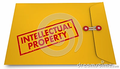 Intellectual Property IP Envelope Protected Product 3d Illustration Stock Photo