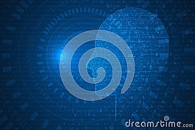 Intelligence digital innovation technology abstract. computer science data technology. Stock Photo