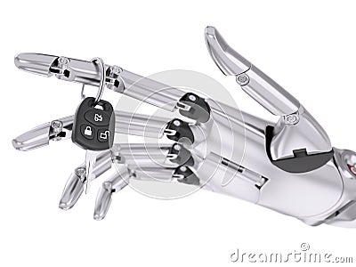 Intelligent Robotic Driver Assist System 3d Illustration Concept Stock Photo