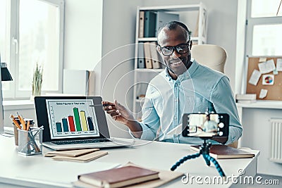 Intelligent young African man in shirt Stock Photo