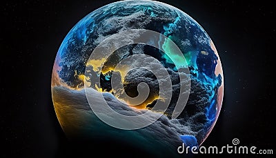 The Intense Lua: A Mesmerizing and Captivating Sight, Made with Generative AI Stock Photo