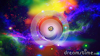 Fantasy Outer Space Astral Dream Vision Stock Photo