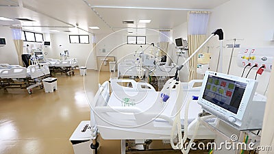intensive care unit of a public hospital Editorial Stock Photo
