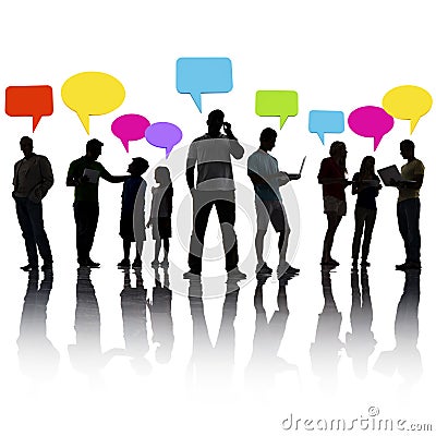 Interaction People Social Networking Technology Concept Stock Photo
