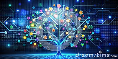 Interactive Chart Tree Software for Data Visualization and Organization Design Customize and Analyze Your Data with Stock Photo