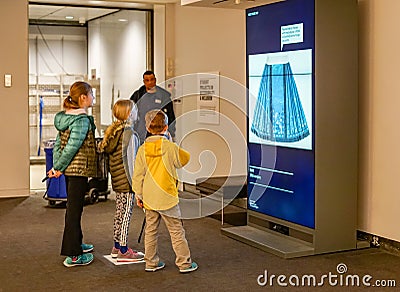 Hologram at Smithsonian Design Museum Cartoon Illustration