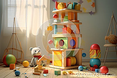 Interactive and Engaging Toddler Toys Stock Photo