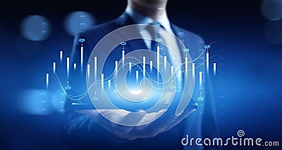 Interactive Financial Data Visualization with Trading Algorithms Stock Photo