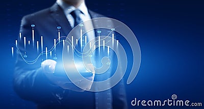 Interactive Financial Data Visualization with Trading Algorithms Stock Photo