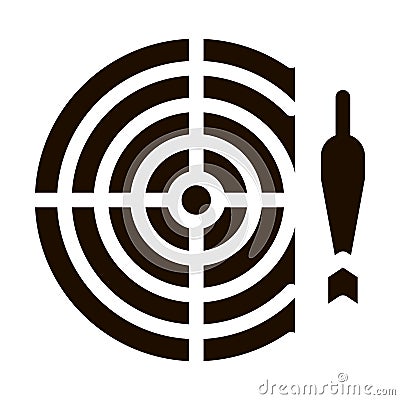 Interactive Kids Game Darts Vector Icon Vector Illustration