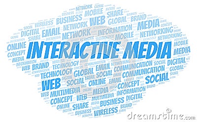 Interactive Media word cloud Stock Photo