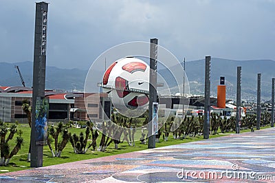 Interactive museum of Football in Pachuca Mx. Editorial Stock Photo