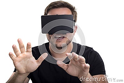 Interactive Virtual Reality Experience Stock Photo