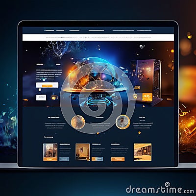interactive website layout design for interactive websites tha Stock Photo