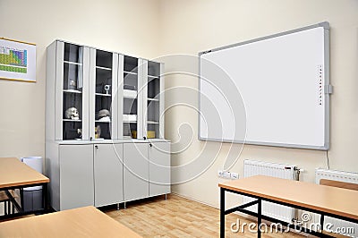 Interactive whiteboard Stock Photo