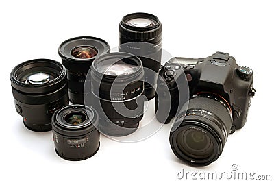 Interchangeable Lens Digital Camera Stock Photo