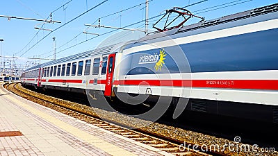 Intercity Italian Train by Trenitalia, Italy Editorial Stock Photo