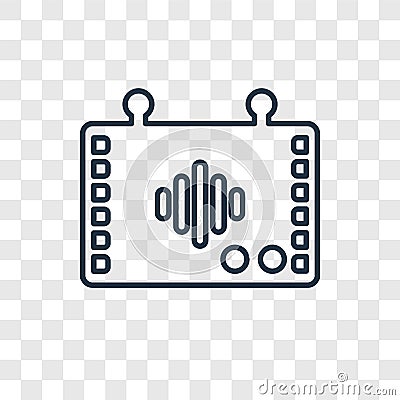 Intercom concept vector linear icon isolated on transparent back Vector Illustration