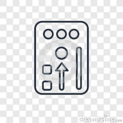 Intercom concept vector linear icon isolated on transparent back Vector Illustration