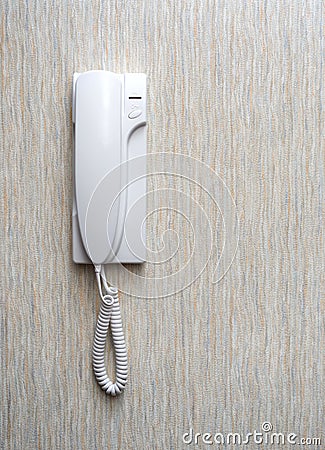 Intercom home hung Stock Photo