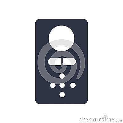Intercom icon vector sign and symbol isolated on white background, Intercom logo concept Vector Illustration