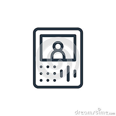 intercom icon vector from smarthome concept. Thin line illustration of intercom editable stroke. intercom linear sign for use on Vector Illustration