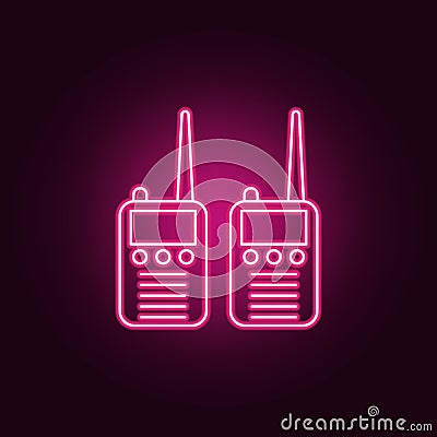 Intercom police radio icon. Elements of artifical in neon style icons. Simple icon for websites, web design, mobile app, info Stock Photo