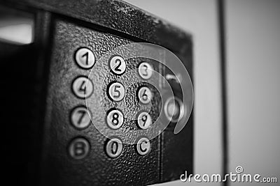 Intercom with round buttons Stock Photo