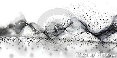 Interconnected Dots and Lines: Abstract Technology Background for Banners or Headers. Concept Stock Photo