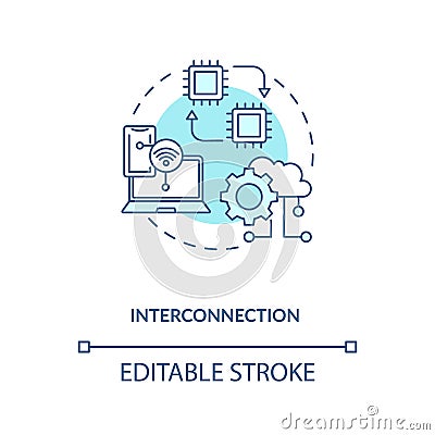 Interconnection concept icon Vector Illustration