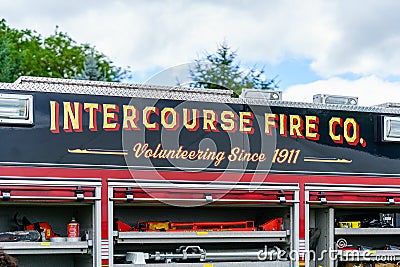Intercourse Fire Company Truck Editorial Stock Photo