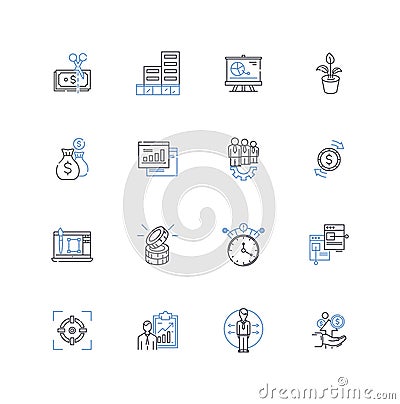 Interest line icons collection. Hobbies, Passions, Enthusiasm, Pursuits, Fervor, Love, Obsession vector and linear Vector Illustration