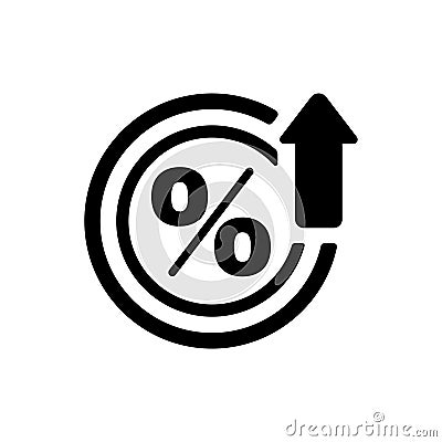 Interest rate hike icon illustration Vector Illustration