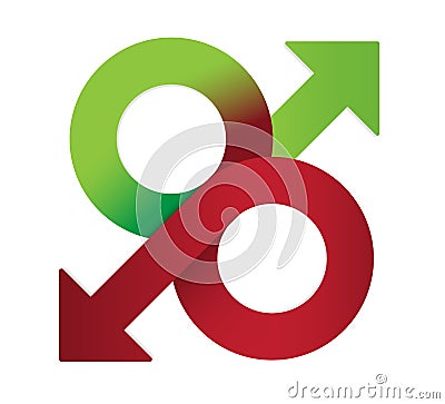 Interest rates symbol. percentage design up and down concept. vector stock. Vector Illustration